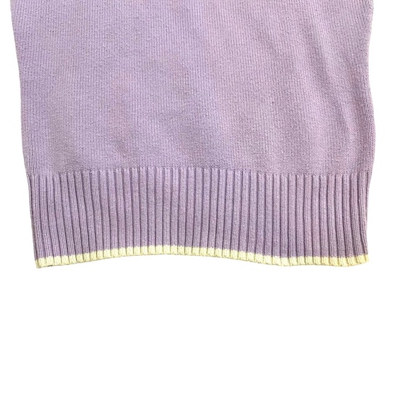 Old Navy Perfect Fit Purple & White Stripe Detail Envelope Button Sweater,Size S - Picture 6 of 11